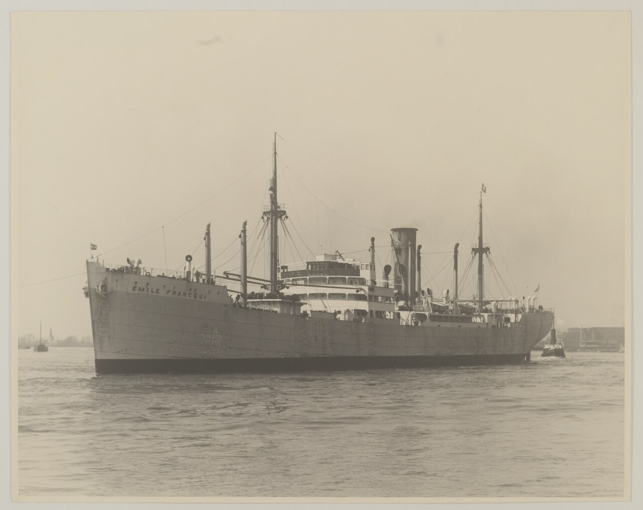 Het stoomschip Emile Francqui. MAS Antwerpen, Publiek domein.