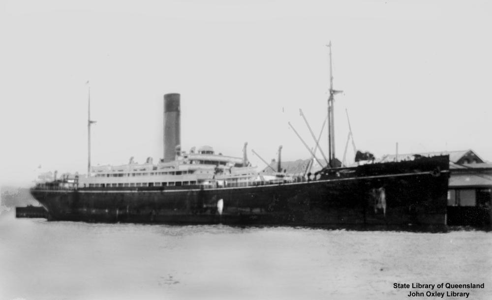 The Gandia under her original name Arawa, built in 1907. John Oxley Library, State Library of Queensland, Public domain.