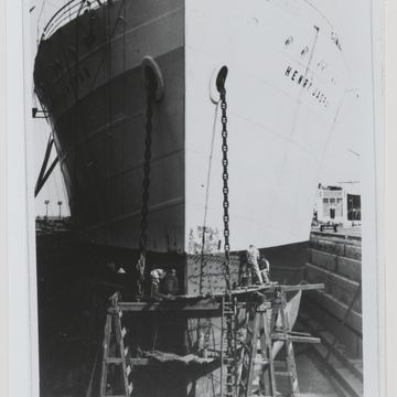 The Henri Jaspar in dry dock