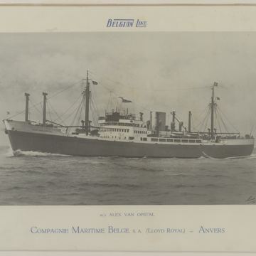 Photographic reproduction of the m.v. Alex van Opstal